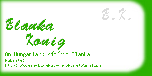 blanka konig business card